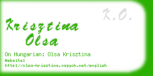 krisztina olsa business card